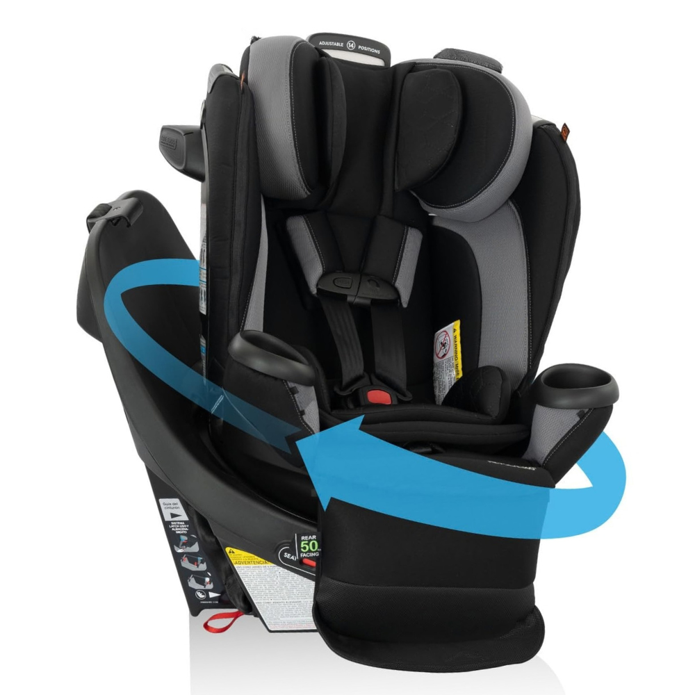 360° Pivot Convertible Car Seat for Kids